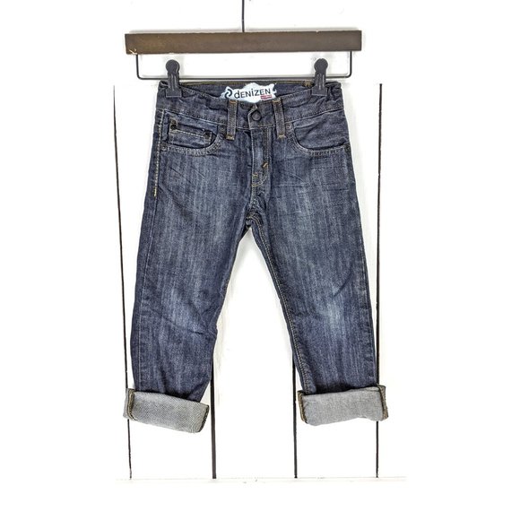 Kids Denizen Levis dark blue slim straight denim jeans 6 regular - Picture 2 of 6